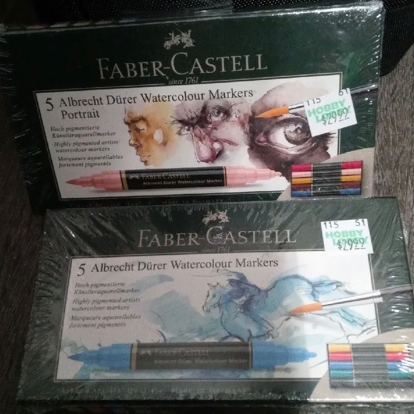 (2) Faber-castell watercolour marker sets 10 MARKERS - Picture 1 of 3